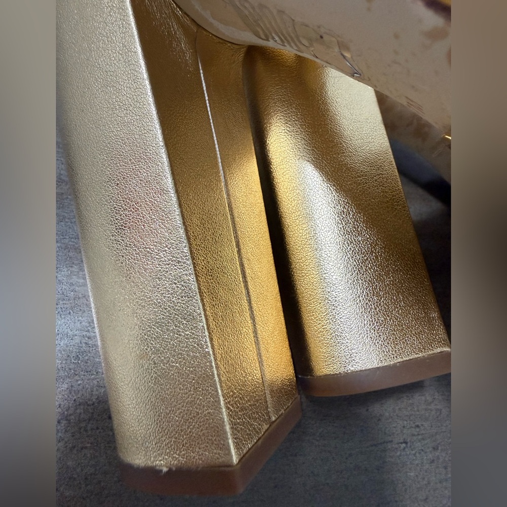 Michael Kors plataform Gold Shoes - Picture 5 of 14
